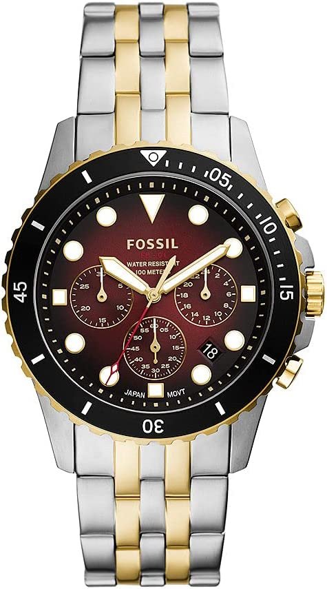 Men's Wrist Watches,Analog,Gold/STEEL,Stainless Steel,BROWN,Quartz,Round,FS5881