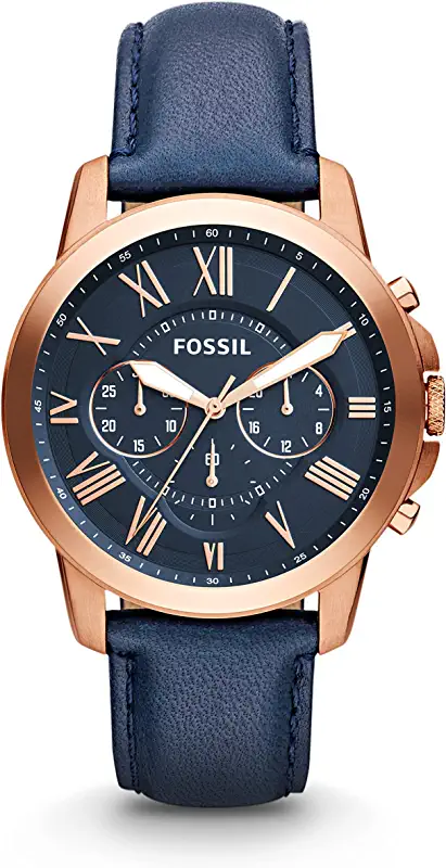 Fossil Grant Multi-Function Dial Leather Men's Watch